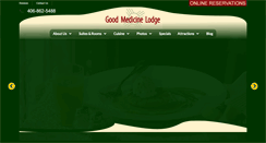 Desktop Screenshot of goodmedicinelodge.com